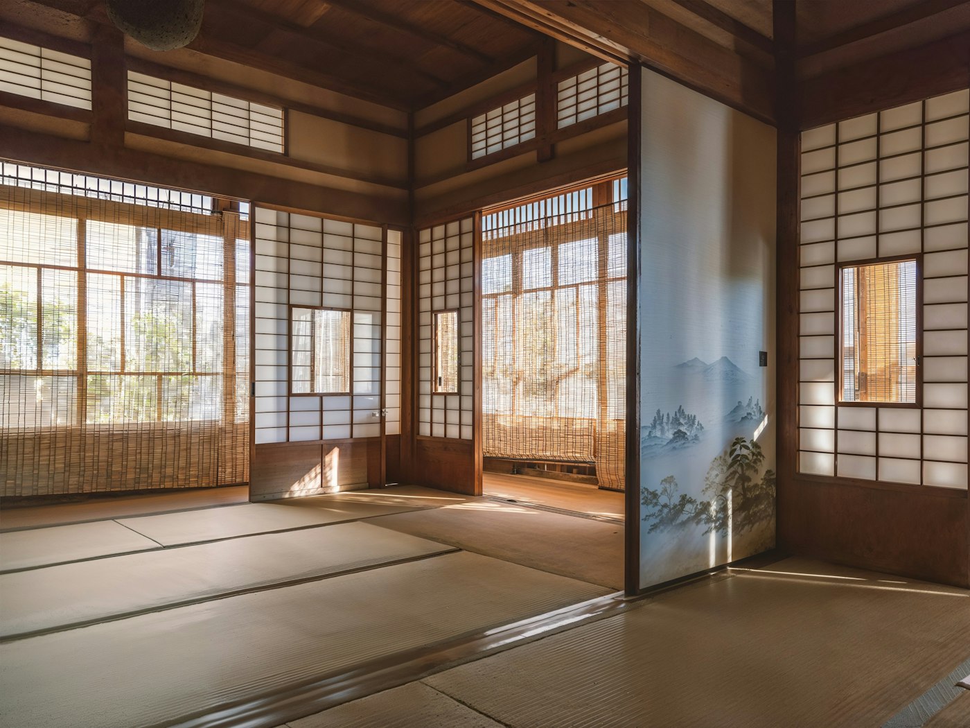 階段のある居間